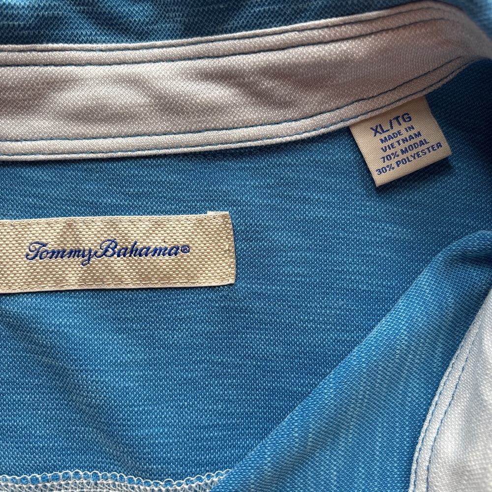 Tommy Bahama Men's Blue Polo - Size XL EUC - Picture 2 of 3